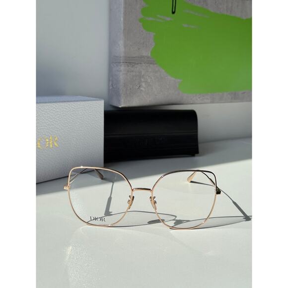 NEW Dior GemDiorO B1U Eyeglasses Frames in Rose Gold - Picture 5 of 8